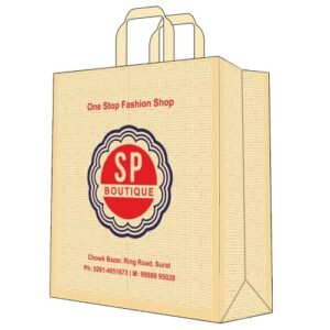 SP Boutique Jute Design Non Woven Box Bag